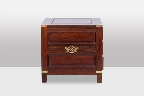 Mahogany Marine Chests of Drawers, 1950s, Set of 2-CEJ-1806508