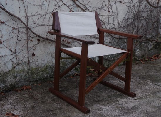 Mahogany Naval Director's Chair, 1980s-KNM-844626