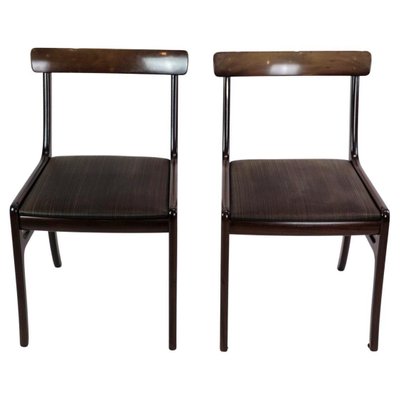 Mahogany Rungstedlund Dining Chairs by Ole Wancher, Set of 2-UY-1271323