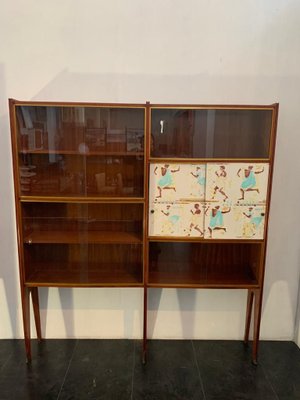 Mahogany Shelf with Bronze Tips by Osvaldo Borsani, 1950s-IJR-823731