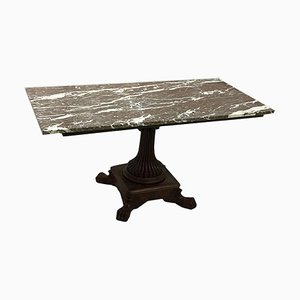 Mahogany Table with Marble Top-UCH-1224830