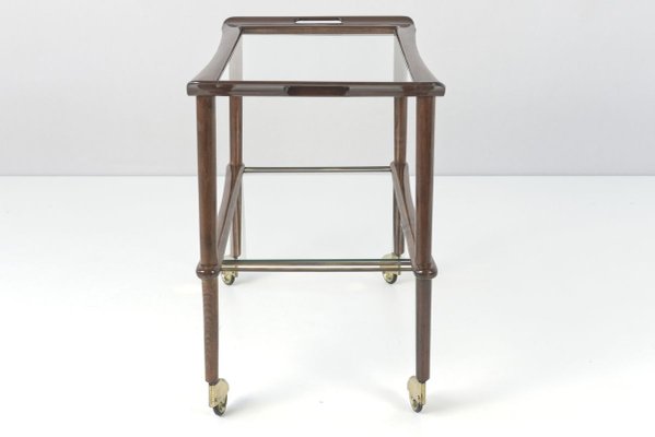 Mahogany Tea Trolley by Cesare Lacca for Cassina, 1950s-LOB-809042