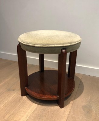 Mahogany Velvet Mahogany Stool-BA-1365329