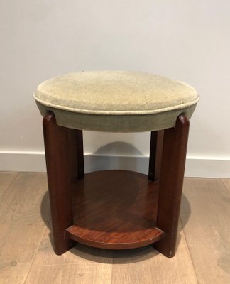 Mahogany Velvet Mahogany Stool-BA-1365329