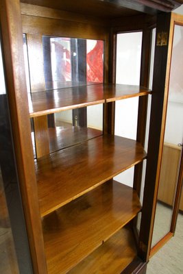 Mahogany Vitrine Cabinet with Faceted Glass, Austria, 1910s-TQA-1321900