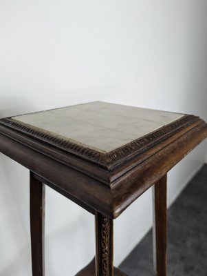 Mahogany Wood Side Table-HLV-2033128