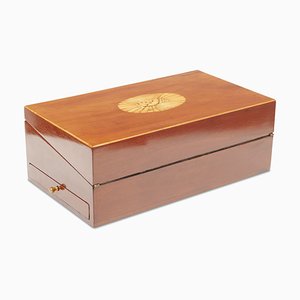 Mahogany Writing Box with Leather Pad, England, 1830s-GCQ-1730039