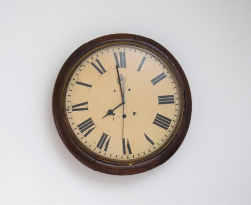 Mahogany WWII Royal Air Force Wall Clock by F. W. Elliott-VA-1226618