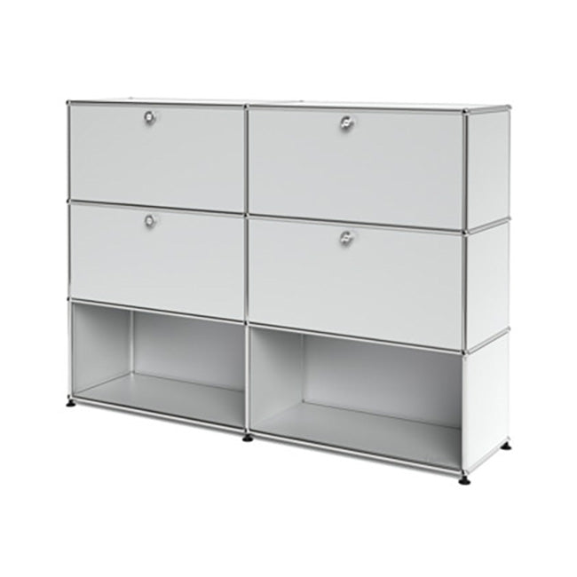 2x3 Modular Metal Highboard with 4 top doors [W(750+750)XD350XH(350+350+350)] by Usm #USM Matte Silver