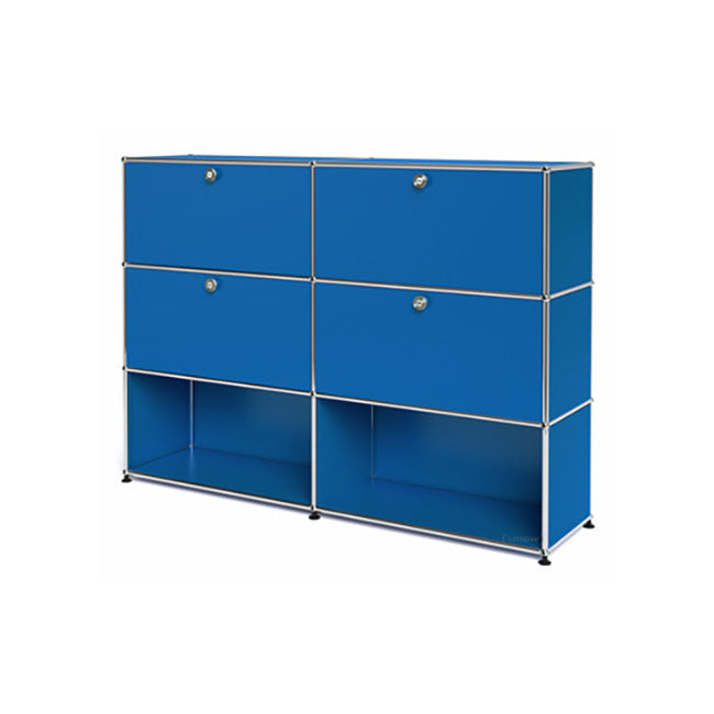 2x3 Modular Metal Highboard with 4 top doors [W(750+750)XD350XH(350+350+350)] by Usm #Gentian Blue [RAL 5010]