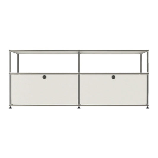 2x2 Modular Metal Sideboard with 2 bottom doors & 1-1 pannel [W(750+750)XD350XH(350+250)] by Usm #Pure White [RAL 9010]