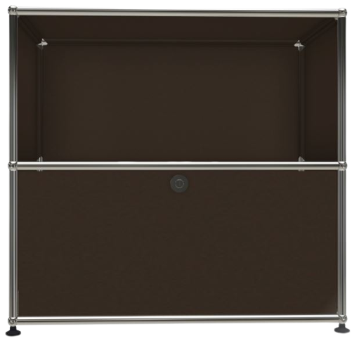 1x2 Modular Metal Sideboard with 1 bottom door [W750XD350XH(350+350)] by Usm #USM Brown