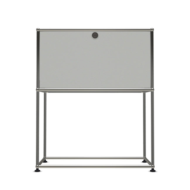 1x2 Modular Metal Sideboard with 1 top door & 0 pannel [W750XD350XH(500+395)] by Usm #Light Gray [RAL 7035]