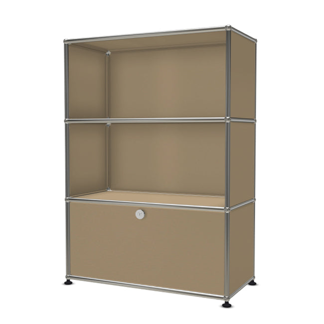 1x3 Modular Metal Highboard with 1 bottom door [W750XD350XH(350+350+350)] by Usm #USM Beige