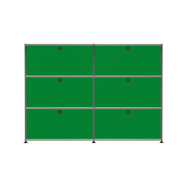 2x3 Modular Metal Sideboard with 6 doors [W(750+750)XD350XH(350+350+350)] by Usm #USM Green