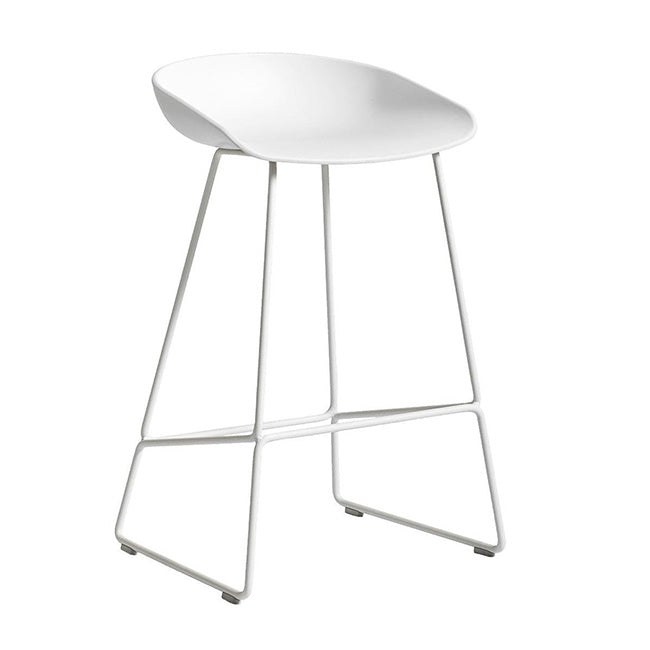 aas 38 low stool / cream white base, white seat