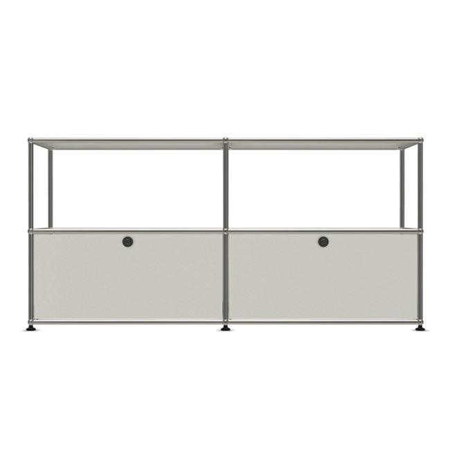 2x2 Modular Metal Sideboard with 2 bottom doors & 1-1 pannel [W(750+750)XD350XH(350+350)] by Usm #Pure White [RAL 9010]