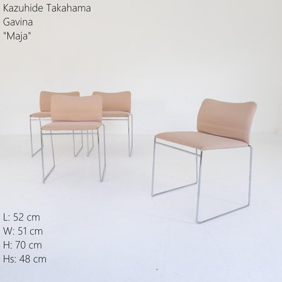 Maja Chairs by Kazuhide Takahama for Gavina, 1970s, Set of 4-SXX-2013305