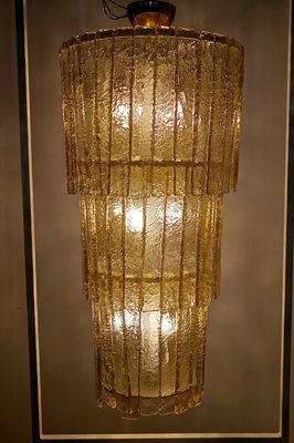 Majestic and Monumental Golden Murano Glass Chandelier, Italy, 1980s-JPQ-2042017