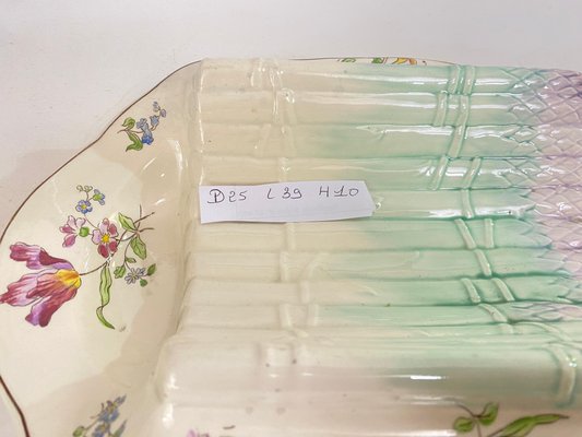 Majolica Asparagus Server, 1930s-UR-1734461