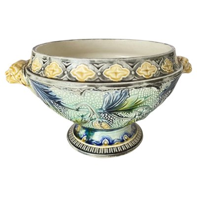 Majolica Bowl or Vide Poche, Belgium, 1900s-UR-1696491