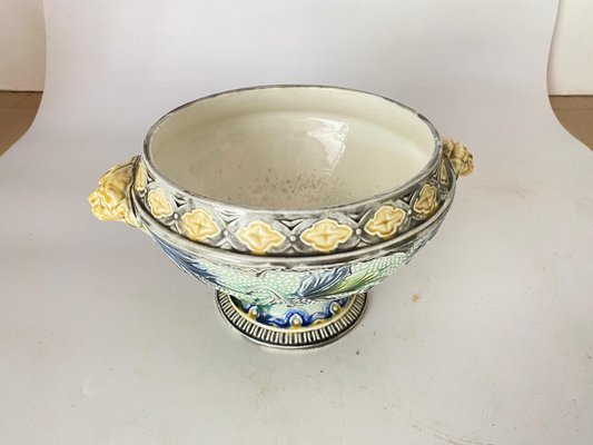 Majolica Bowl or Vide Poche, Belgium, 1900s-UR-1696491