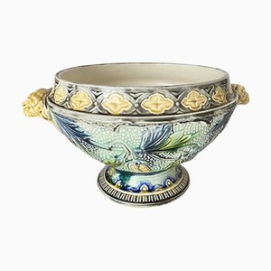 Majolica Bowl or Vide Poche, Belgium, 1900s-UR-1696491