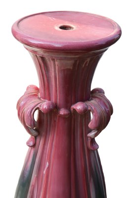 Majolica Planter Plant Stand by Delphin Massier & Fils for Vallauris-MJY-1148783