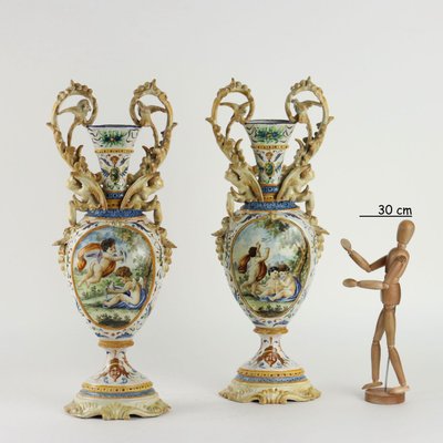 Majolica Vases, Set of 2-VMM-2026538