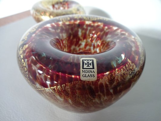 Maltese Glass Ashtrays rom Mdina, 1960s, Set of 2-RDW-632387