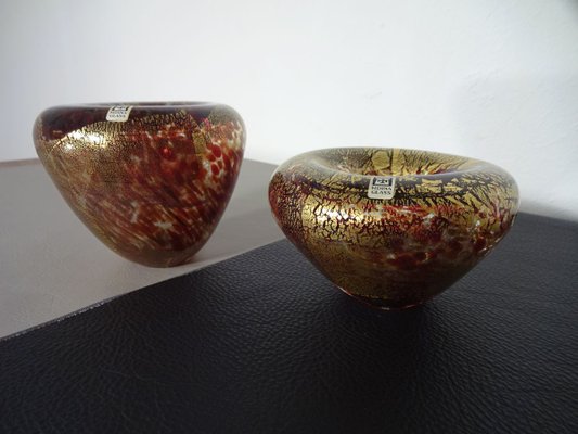 Maltese Glass Ashtrays rom Mdina, 1960s, Set of 2-RDW-632387