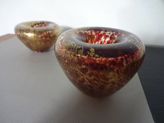 Maltese Glass Ashtrays rom Mdina, 1960s, Set of 2-RDW-632387