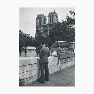 Man, Notre Dam, 1955, Black & White Photograph-DYV-1194392