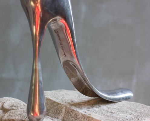 Manolo Blahnik Shoe Horn in Cast Aluminum, 2000s-UWJ-1768514