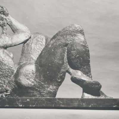 Manolo Hugue, Archive Image of Sculpture, 1960, Photograph, Framed-WM-1403704