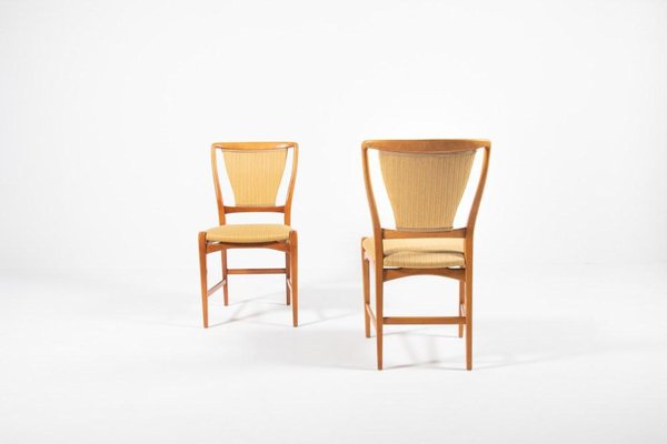 Maple Frame Chairs by David Rosen for Nordiska Kompaniet, 1960s, Set of 4-KMC-920499