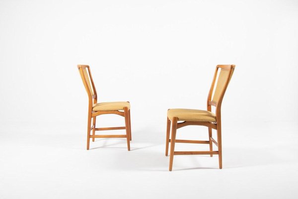 Maple Frame Chairs by David Rosen for Nordiska Kompaniet, 1960s, Set of 4-KMC-920499