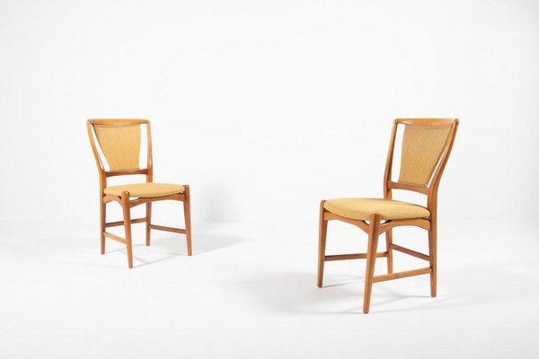 Maple Frame Chairs by David Rosen for Nordiska Kompaniet, 1960s, Set of 4-KMC-920499