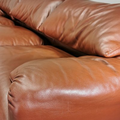 Maralunga 3-Seater Sofa in Leather Vico Magistretti for Cassina, 1973-PRS-1821930