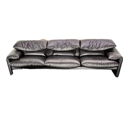 Maralunga 3-seater Sofa with Ottoman by Vico Magistretti for Cassina, Set of 2-TCS-1744397