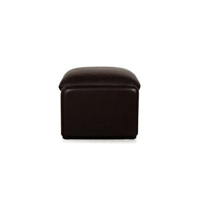 Maralunge Leather Stool in Dark Brown from Cassina-RQW-2036323