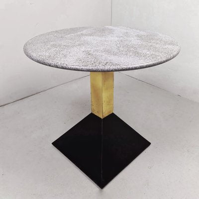 Marble and Brass Hotel Bar Table, 1970s-PRS-1054365