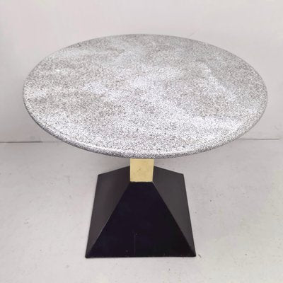 Marble and Brass Hotel Bar Table, 1970s-PRS-1054365