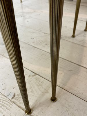 Marble and Brass Nesting Tables, 1970s, Set of 3-WZZ-858632