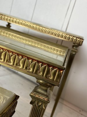 Marble and Brass Nesting Tables, 1970s, Set of 3-WZZ-858632