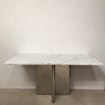 Marble and Metal Console Table, 1970s-VAM-943819