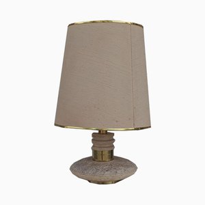 Marble, Brass and Plastic Table Lamp, 1960s-KNM-856143