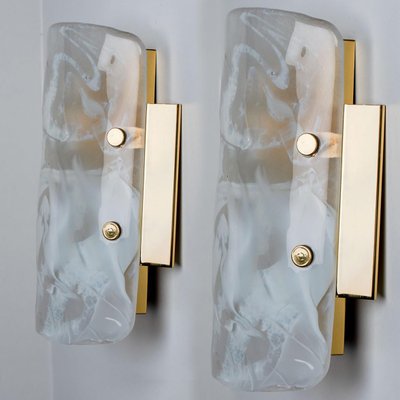 Marble & Murano Glass Wall Light Fixture from Hillebrand, 1960s-VDW-1436931