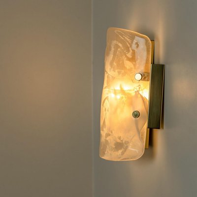 Marble & Murano Glass Wall Light Fixture from Hillebrand, 1960s-VDW-1436931