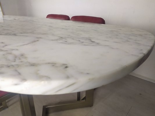 Marble Table and 6 Chairs, Set of 7-EAD-964450